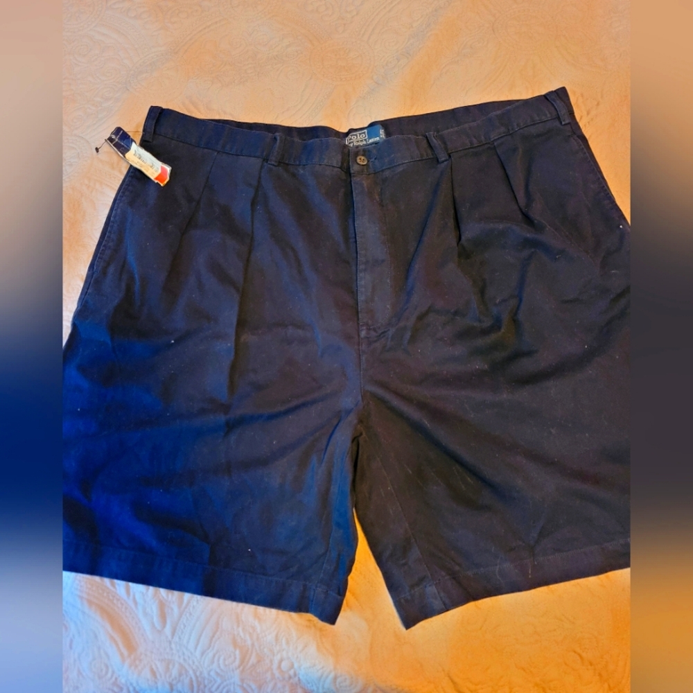 Polo by Ralph Lauren Navy Blue Men's Flat Front Shorts